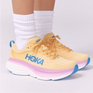 Hoka Vibrant Yellow and Blue Sneakers for Performance